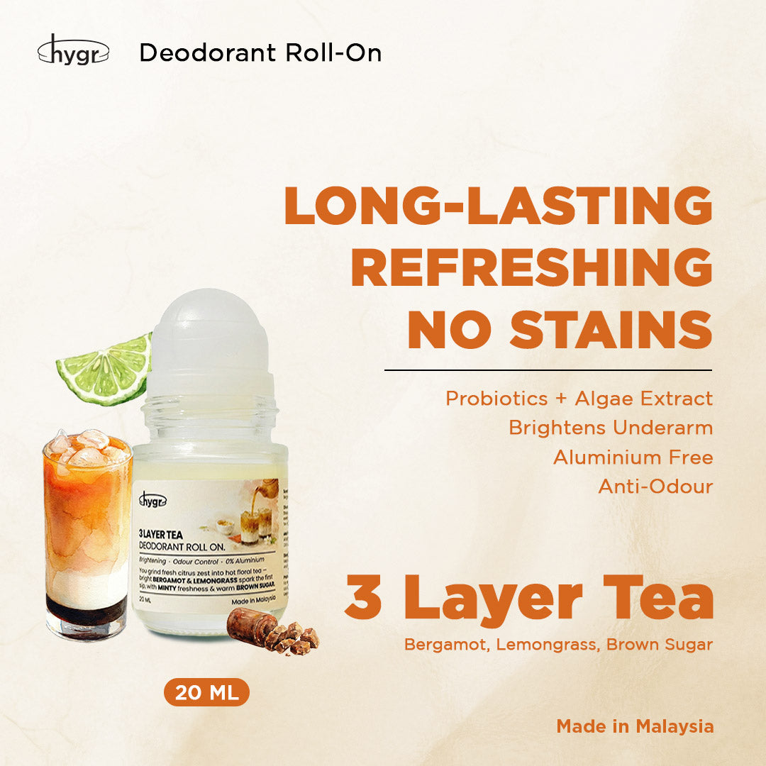 HYGR Deodorant Roll-On｜Long-Lasting Odour Control｜Gentle on Skin｜Fresh, Clean Daily Body Scent | Easy to use