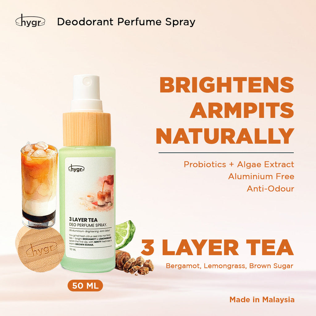 HYGR Natural Refillable Deodorant Spray Perfume｜Long-Lasting Odour Control｜Gentle on Skin｜Fresh, Clean Daily Body Scent