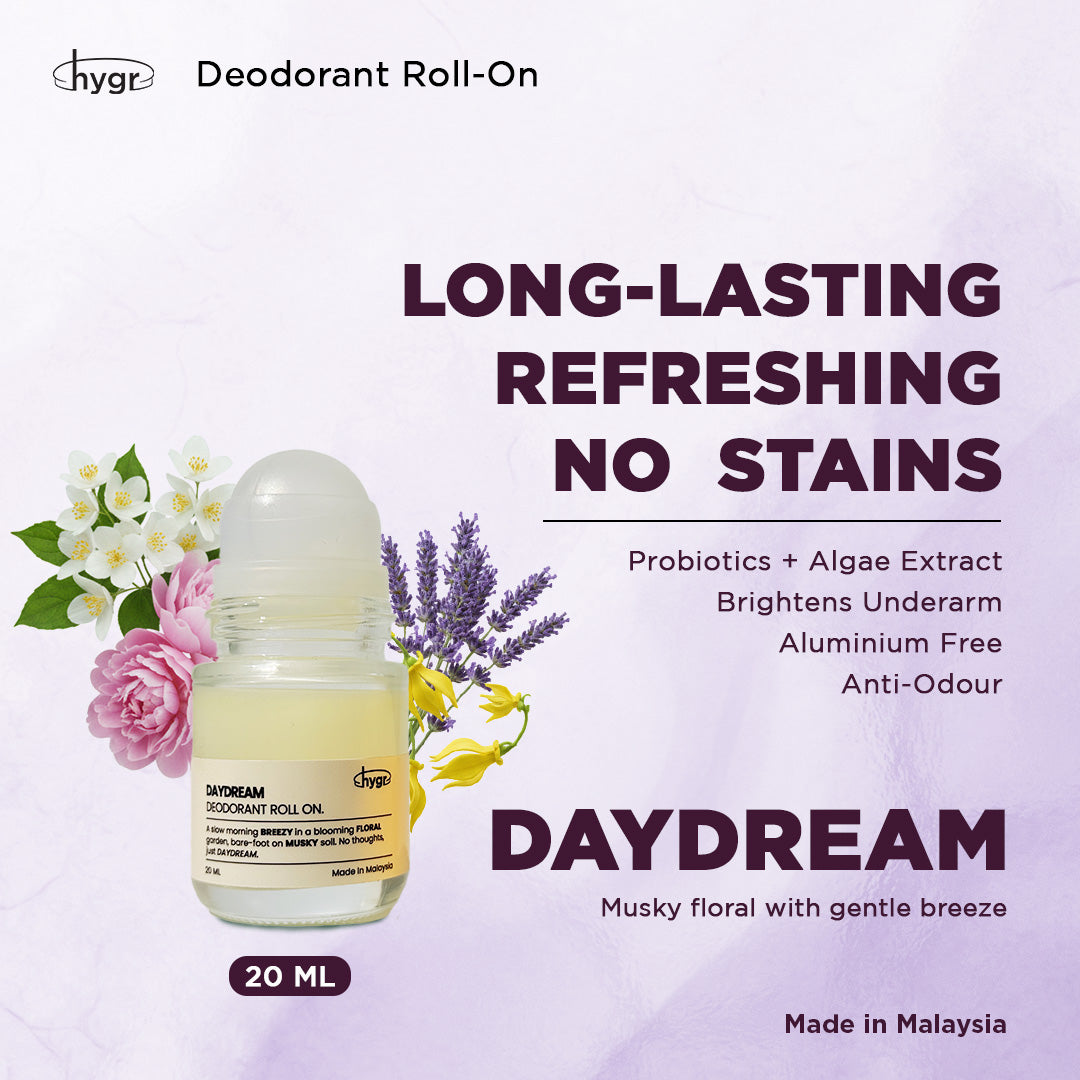 HYGR Deodorant Roll-On｜Long-Lasting Odour Control｜Gentle on Skin｜Fresh, Clean Daily Body Scent | Easy to use