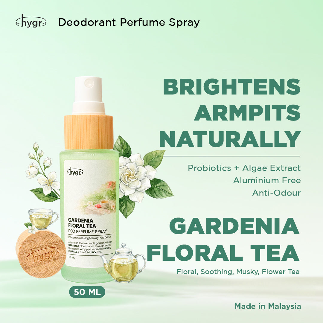 HYGR Natural Refillable Deodorant Spray Perfume｜Long-Lasting Odour Control｜Gentle on Skin｜Fresh, Clean Daily Body Scent