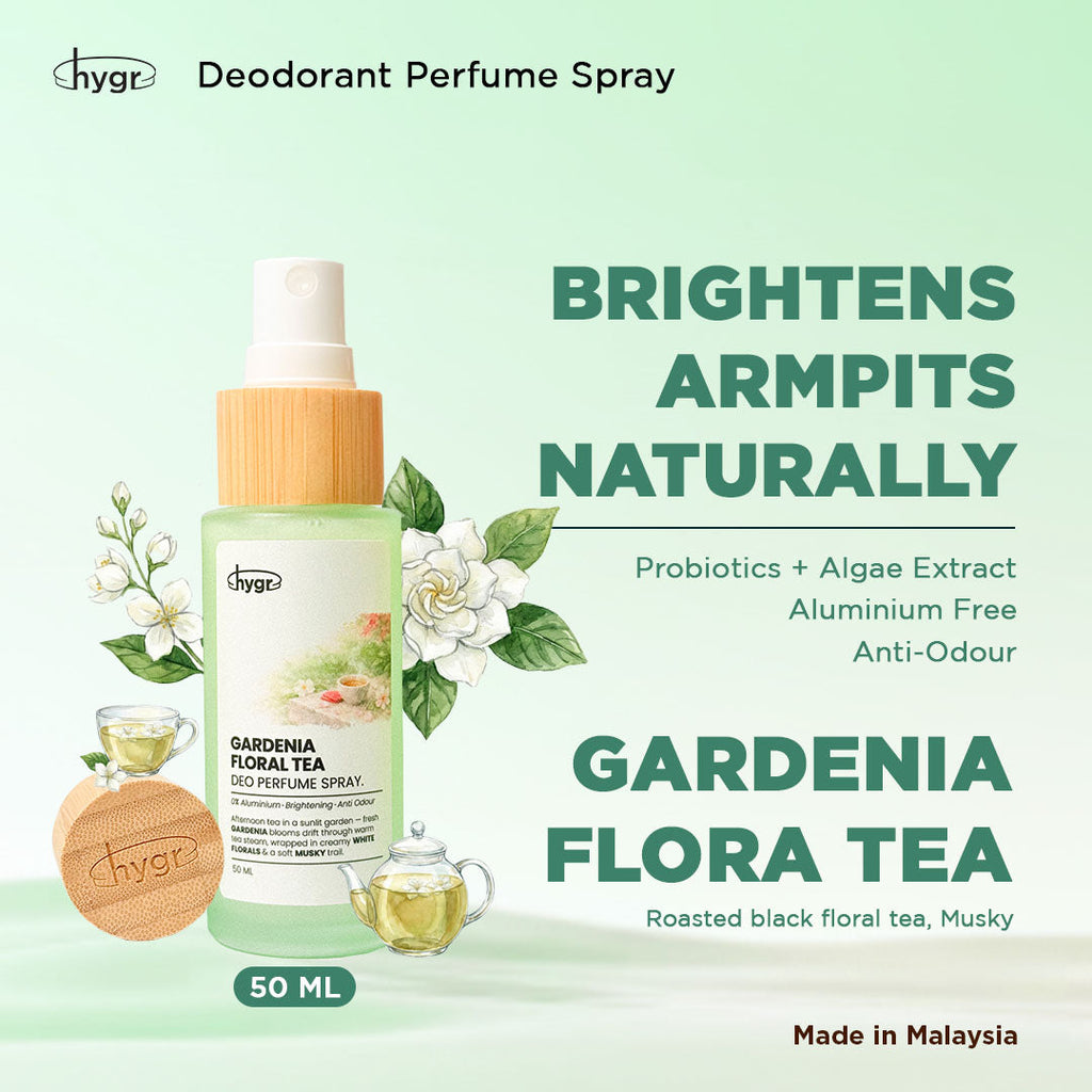 HYGR Natural Refillable Deodorant Spray Perfume｜Long-Lasting Odour Control｜Gentle on Skin｜Fresh, Clean Daily Body Scent