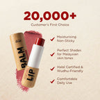 [Lip Balm] Bamboo Refillable Natural Tinted Lip Balm + 2 % Hyaluronic Acid