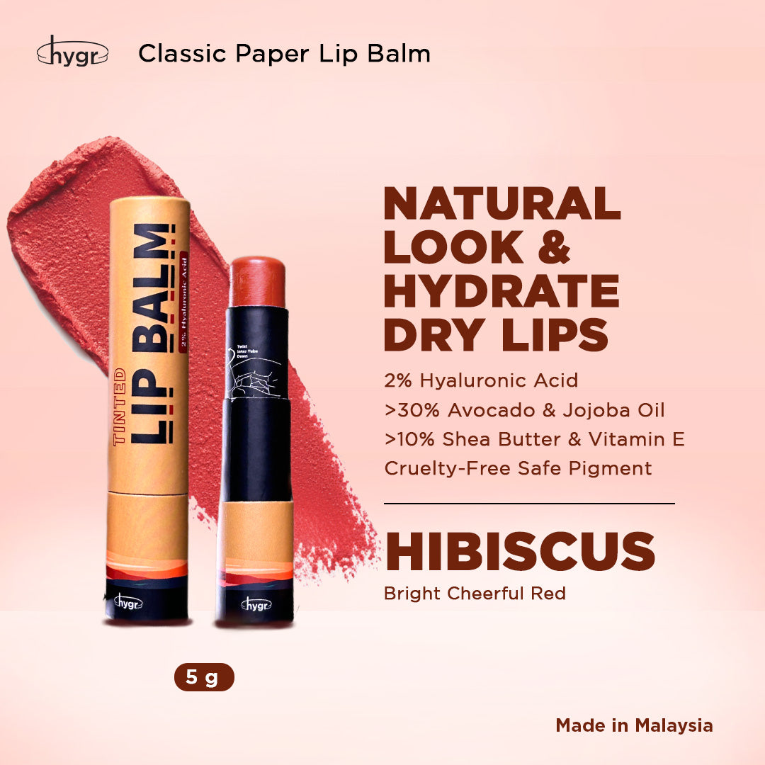 Natural Tinted Lip Balm + 2 % Hyaluronic Acid Moist Lips
