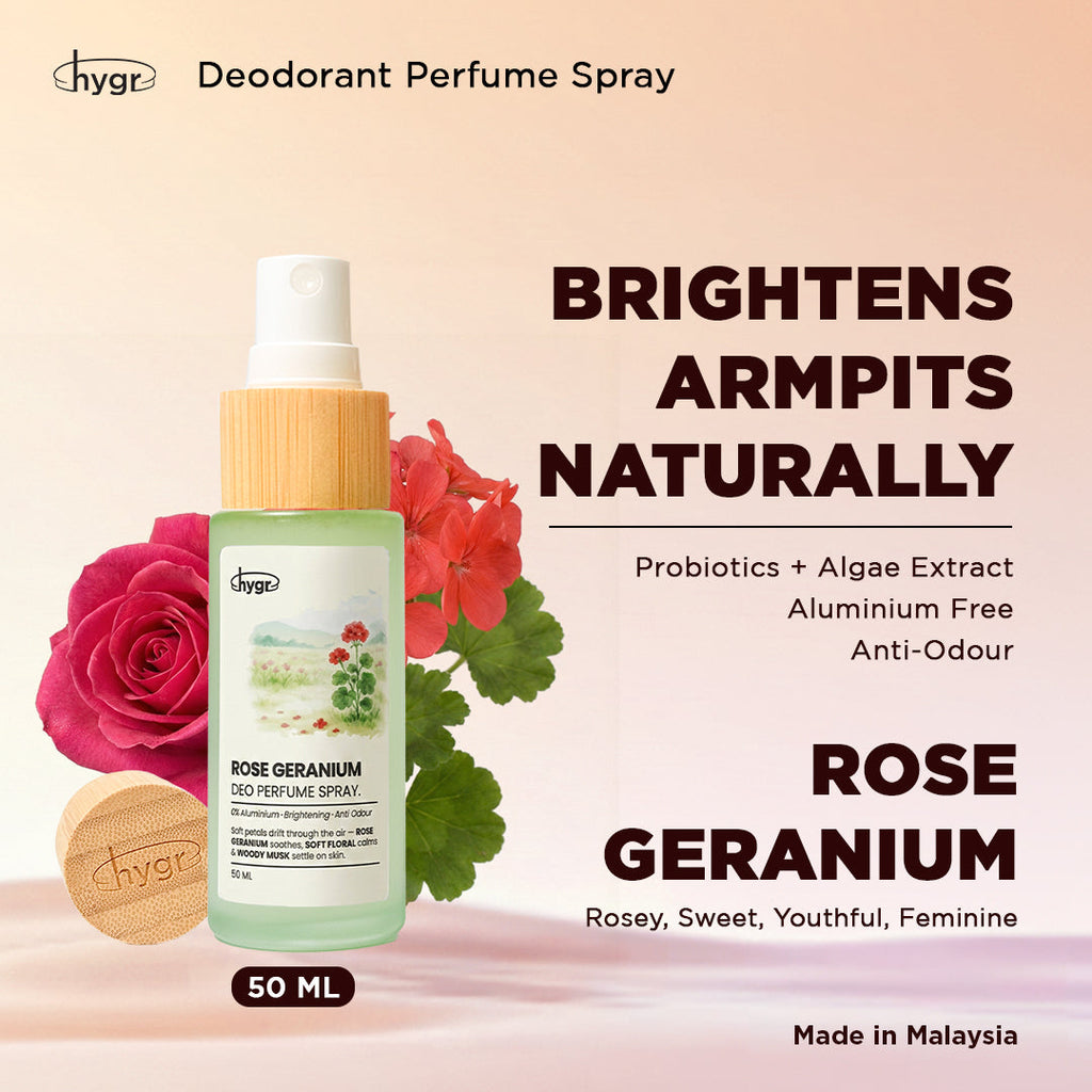 HYGR Natural Refillable Deodorant Spray Perfume｜Long-Lasting Odour Control｜Gentle on Skin｜Fresh, Clean Daily Body Scent