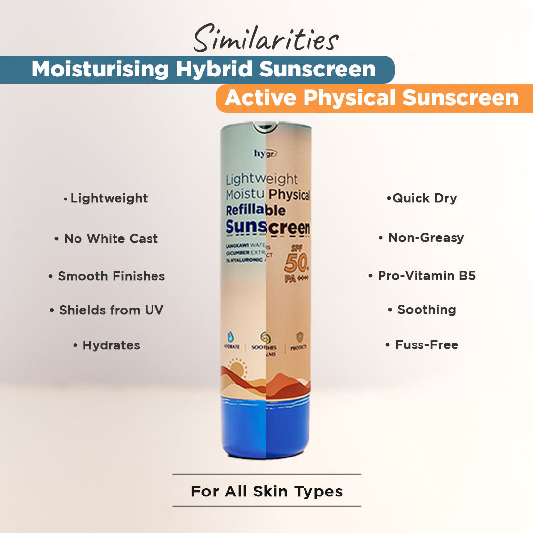 Lightweight Moisturising Hybrid Refillable Sunscreen