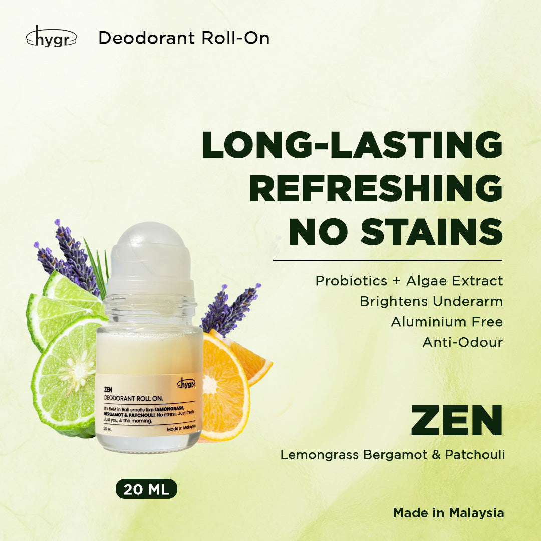 HYGR Deodorant Roll-On｜Long-Lasting Odour Control｜Gentle on Skin｜Fresh, Clean Daily Body Scent | Easy to use